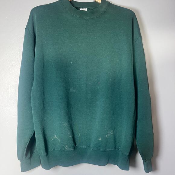Munsingwear Vintage Sweatshirt XL Green USA Made 80s 90s Distressed Crewneck - Picture 14 of 14
